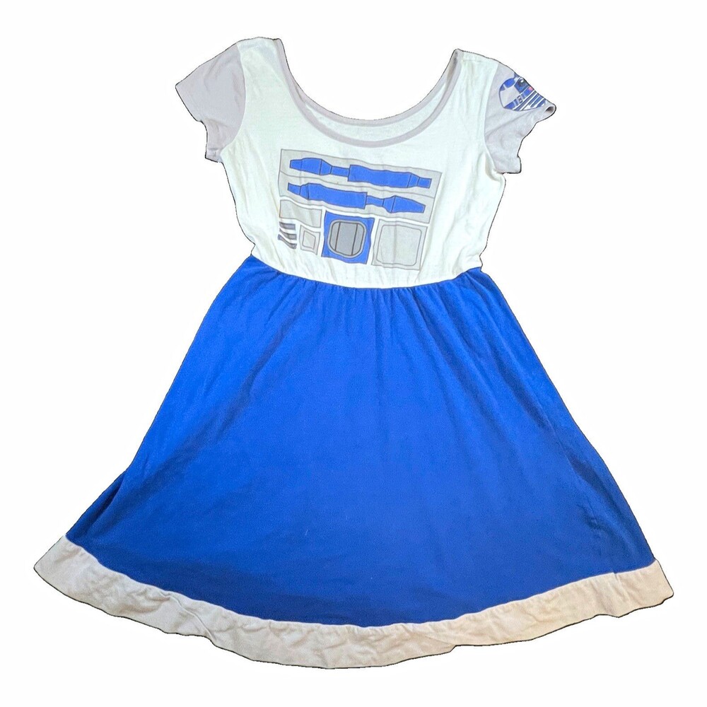 Her Universe Star Wars R2-D2 Knit Graphic Print Dress Girls S Knee Length